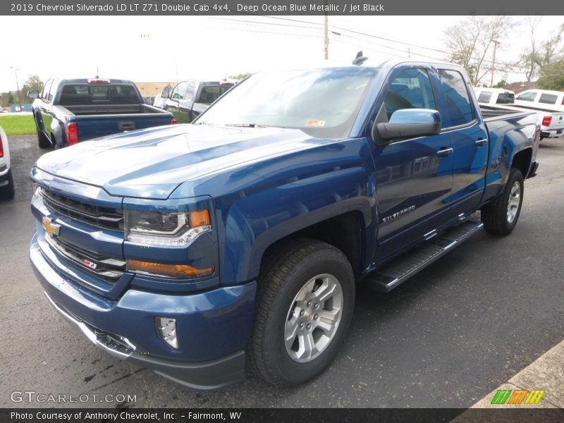 Deep Ocean Blue Metallic / Jet Black 2019 Chevrolet Silverado LD LT Z71 Double Cab 4x4