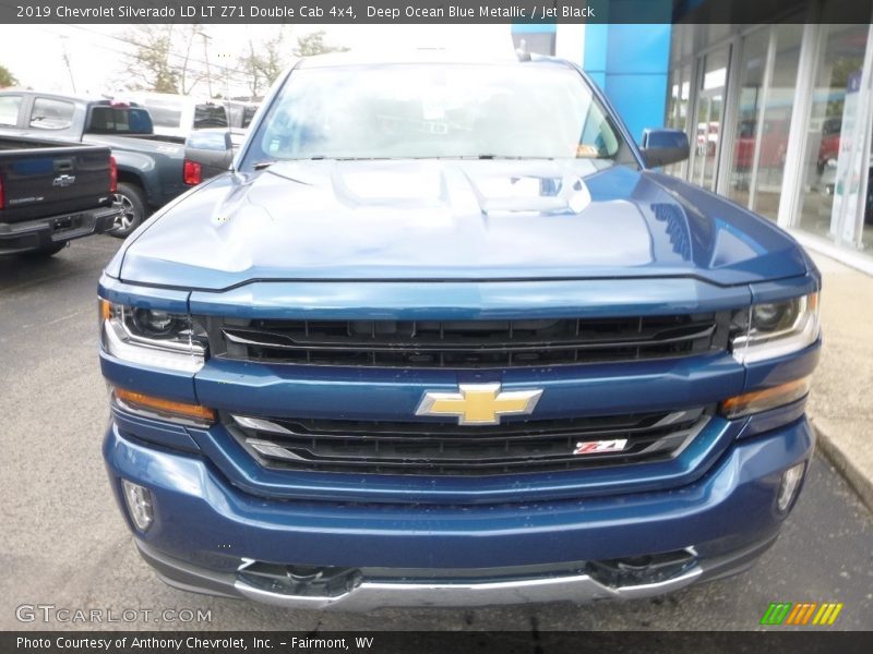 Deep Ocean Blue Metallic / Jet Black 2019 Chevrolet Silverado LD LT Z71 Double Cab 4x4