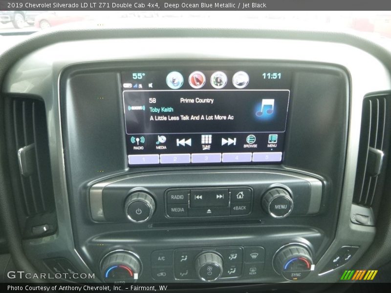 Deep Ocean Blue Metallic / Jet Black 2019 Chevrolet Silverado LD LT Z71 Double Cab 4x4