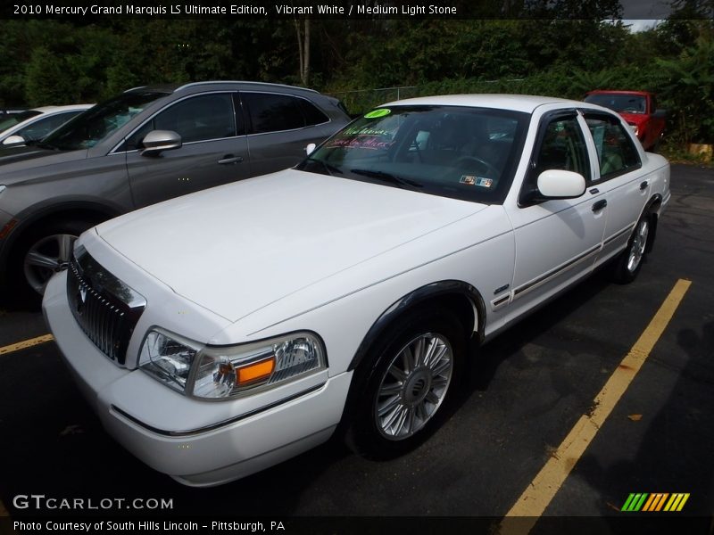 Vibrant White / Medium Light Stone 2010 Mercury Grand Marquis LS Ultimate Edition