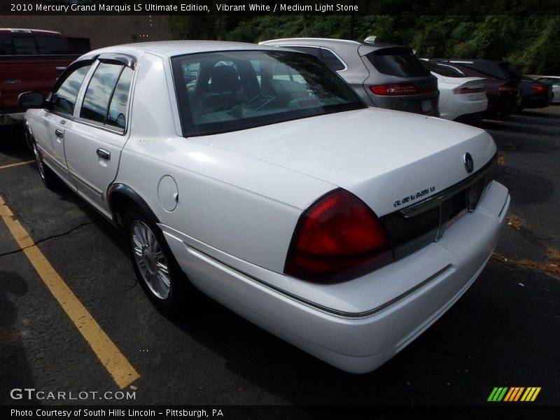 Vibrant White / Medium Light Stone 2010 Mercury Grand Marquis LS Ultimate Edition