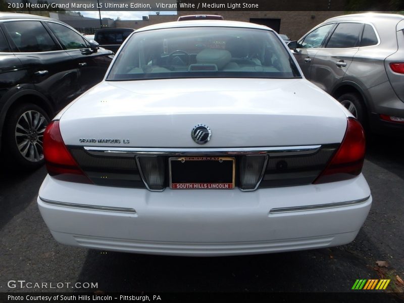 Vibrant White / Medium Light Stone 2010 Mercury Grand Marquis LS Ultimate Edition