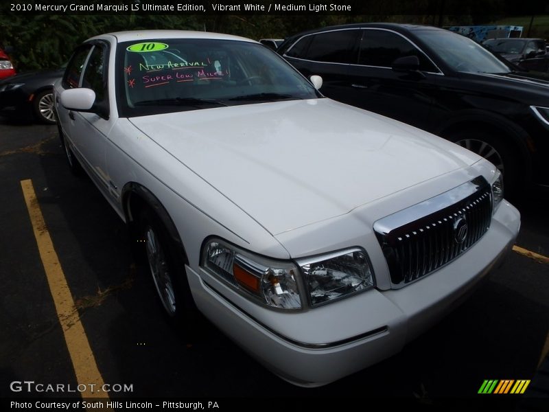 Vibrant White / Medium Light Stone 2010 Mercury Grand Marquis LS Ultimate Edition