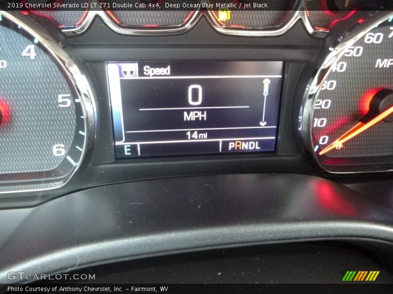 Deep Ocean Blue Metallic / Jet Black 2019 Chevrolet Silverado LD LT Z71 Double Cab 4x4