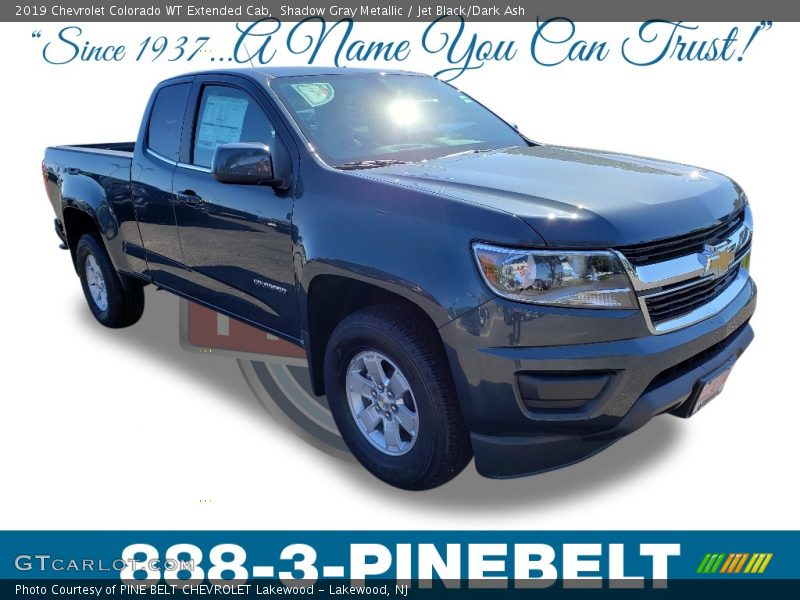 Shadow Gray Metallic / Jet Black/Dark Ash 2019 Chevrolet Colorado WT Extended Cab