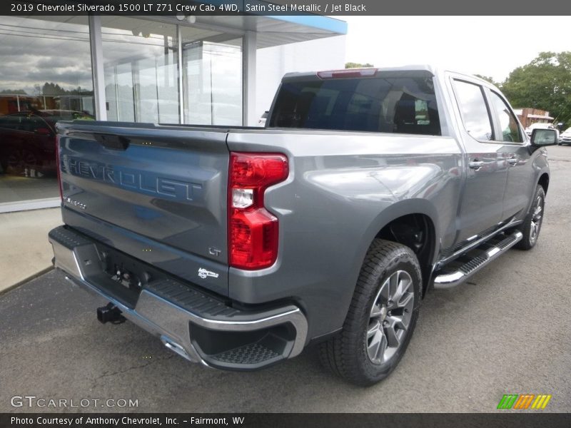 Satin Steel Metallic / Jet Black 2019 Chevrolet Silverado 1500 LT Z71 Crew Cab 4WD