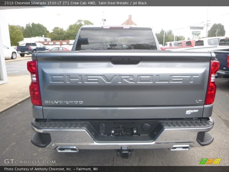 Satin Steel Metallic / Jet Black 2019 Chevrolet Silverado 1500 LT Z71 Crew Cab 4WD