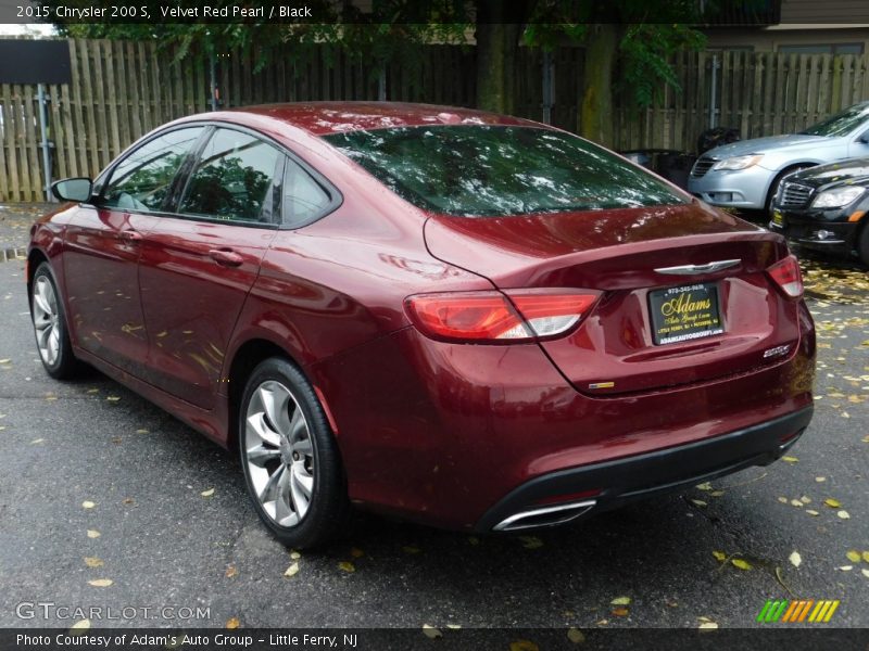 Velvet Red Pearl / Black 2015 Chrysler 200 S