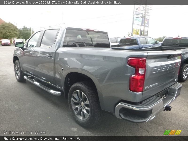 Satin Steel Metallic / Jet Black 2019 Chevrolet Silverado 1500 LT Z71 Crew Cab 4WD