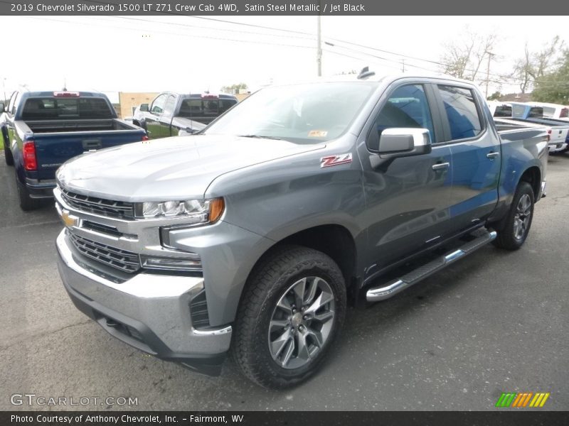 Satin Steel Metallic / Jet Black 2019 Chevrolet Silverado 1500 LT Z71 Crew Cab 4WD
