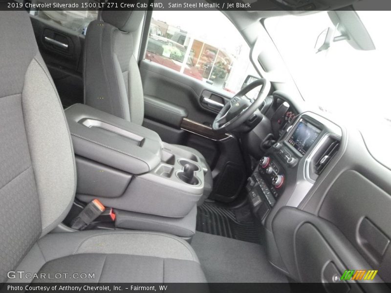 Satin Steel Metallic / Jet Black 2019 Chevrolet Silverado 1500 LT Z71 Crew Cab 4WD
