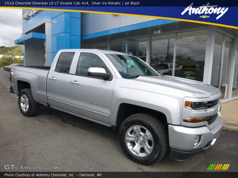 Silver Ice Metallic / Jet Black 2019 Chevrolet Silverado LD LT Double Cab 4x4