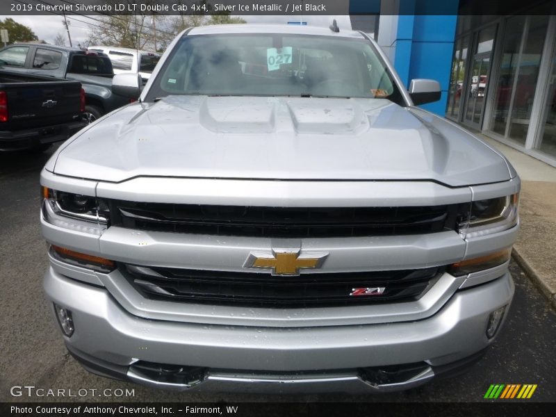 Silver Ice Metallic / Jet Black 2019 Chevrolet Silverado LD LT Double Cab 4x4