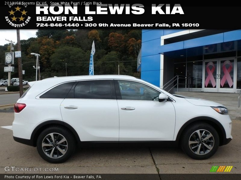 Snow White Pearl / Satin Black 2019 Kia Sorento EX V6