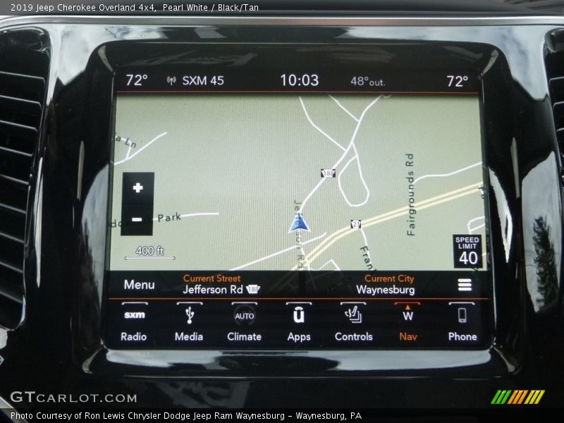 Pearl White / Black/Tan 2019 Jeep Cherokee Overland 4x4