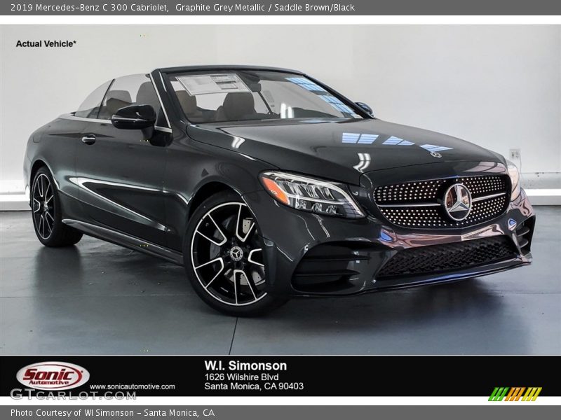 Graphite Grey Metallic / Saddle Brown/Black 2019 Mercedes-Benz C 300 Cabriolet