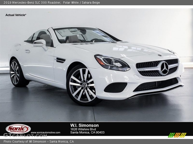 Polar White / Sahara Beige 2019 Mercedes-Benz SLC 300 Roadster