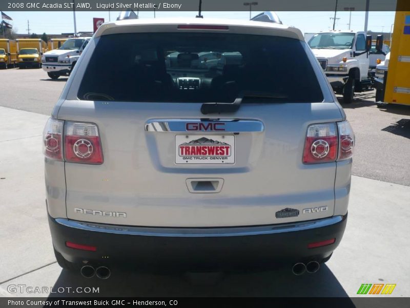 Liquid Silver Metallic / Ebony 2008 GMC Acadia SLT AWD