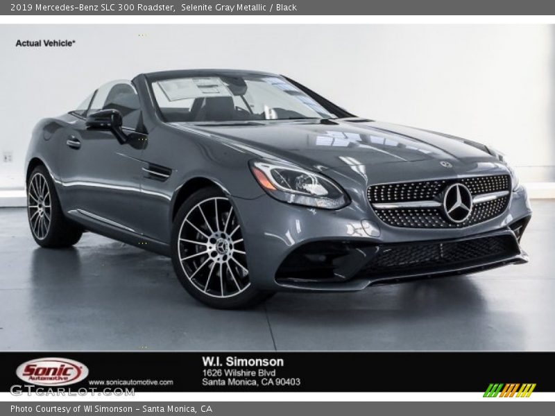 Selenite Gray Metallic / Black 2019 Mercedes-Benz SLC 300 Roadster