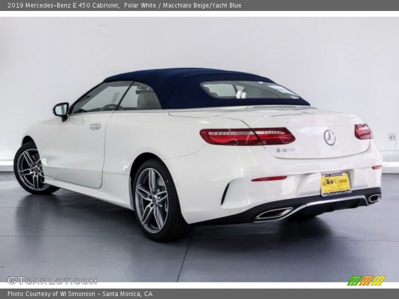 Polar White / Macchiato Beige/Yacht Blue 2019 Mercedes-Benz E 450 Cabriolet