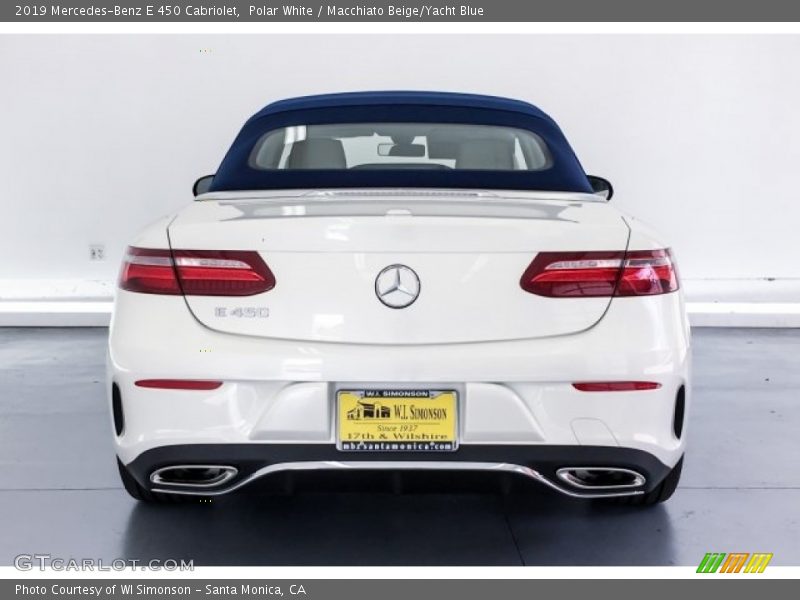Polar White / Macchiato Beige/Yacht Blue 2019 Mercedes-Benz E 450 Cabriolet