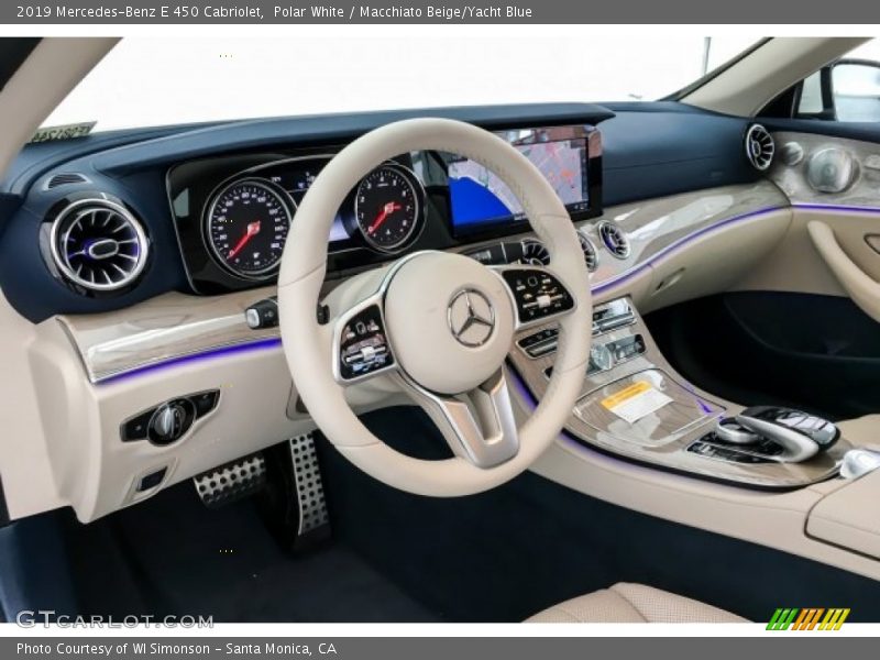 Polar White / Macchiato Beige/Yacht Blue 2019 Mercedes-Benz E 450 Cabriolet