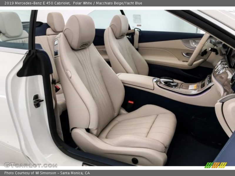 Polar White / Macchiato Beige/Yacht Blue 2019 Mercedes-Benz E 450 Cabriolet