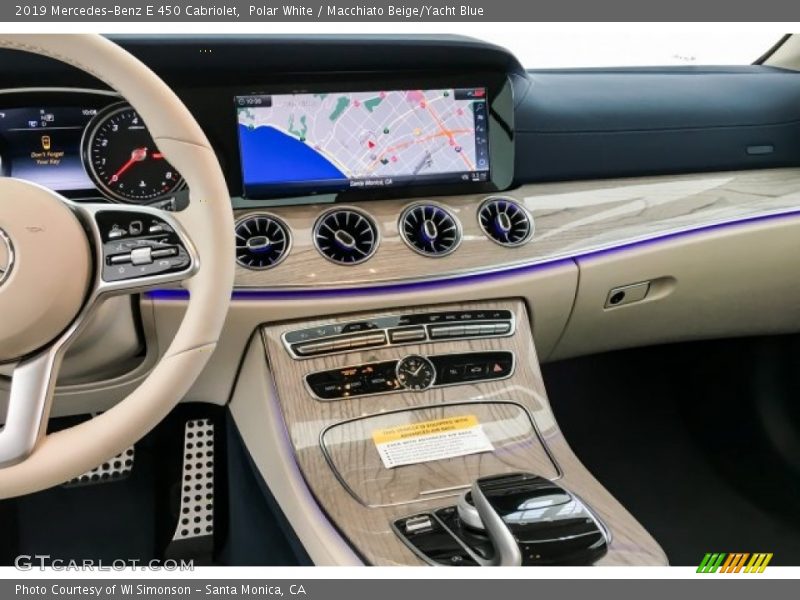 Polar White / Macchiato Beige/Yacht Blue 2019 Mercedes-Benz E 450 Cabriolet