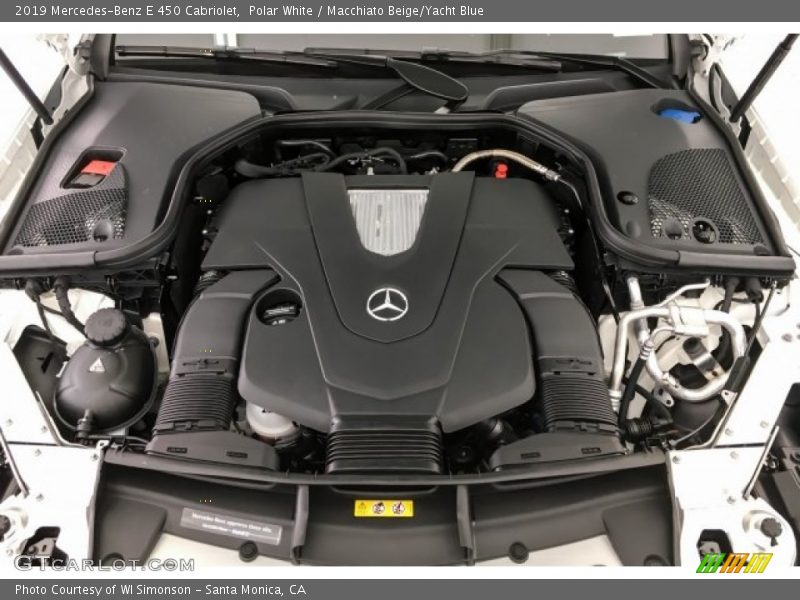 Polar White / Macchiato Beige/Yacht Blue 2019 Mercedes-Benz E 450 Cabriolet