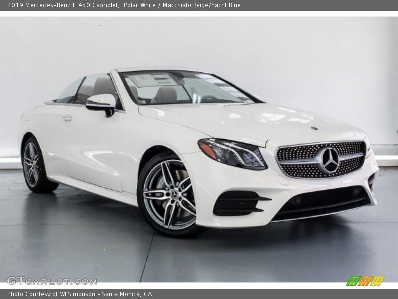 Polar White / Macchiato Beige/Yacht Blue 2019 Mercedes-Benz E 450 Cabriolet