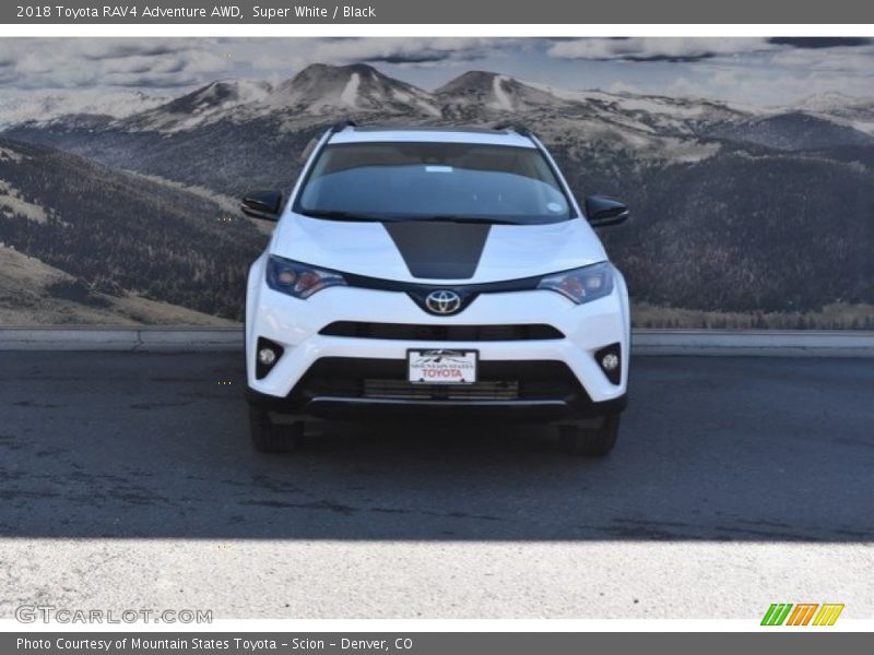 Super White / Black 2018 Toyota RAV4 Adventure AWD