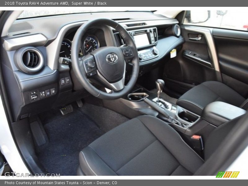 Super White / Black 2018 Toyota RAV4 Adventure AWD