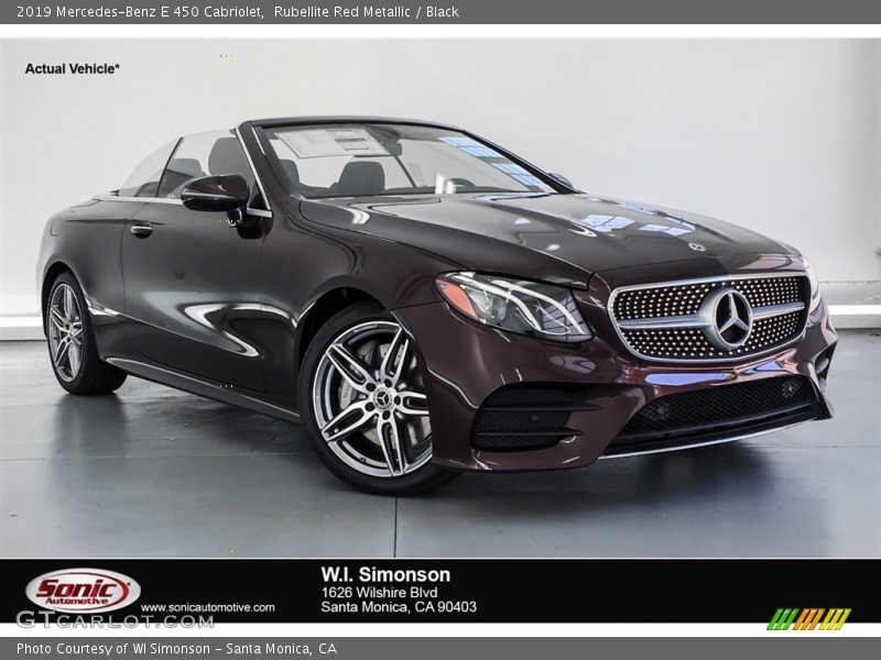 Rubellite Red Metallic / Black 2019 Mercedes-Benz E 450 Cabriolet