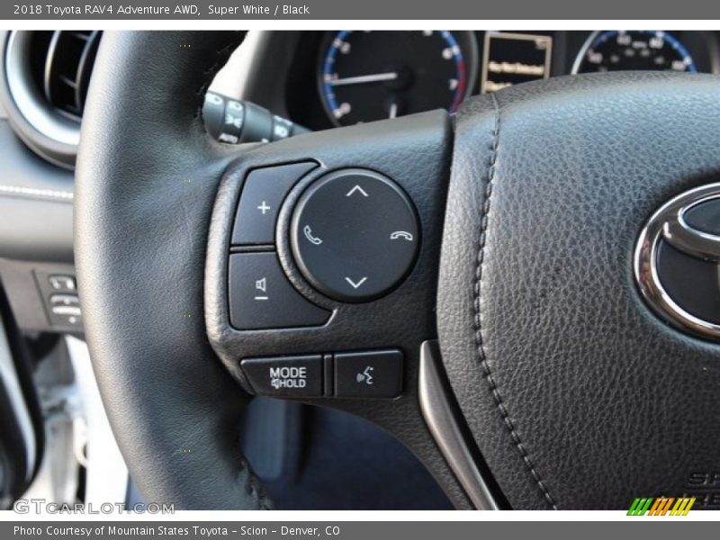 Super White / Black 2018 Toyota RAV4 Adventure AWD