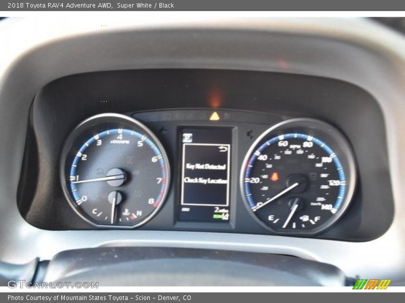 Super White / Black 2018 Toyota RAV4 Adventure AWD