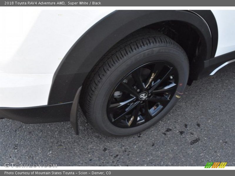 Super White / Black 2018 Toyota RAV4 Adventure AWD