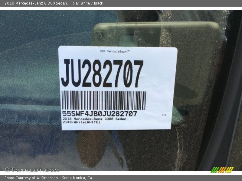 Polar White / Black 2018 Mercedes-Benz C 300 Sedan