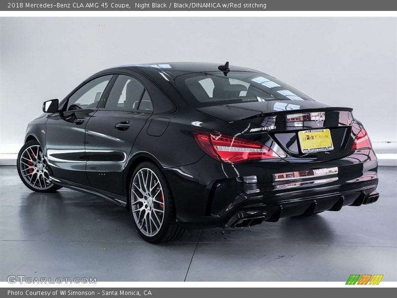 Night Black / Black/DINAMICA w/Red stitching 2018 Mercedes-Benz CLA AMG 45 Coupe
