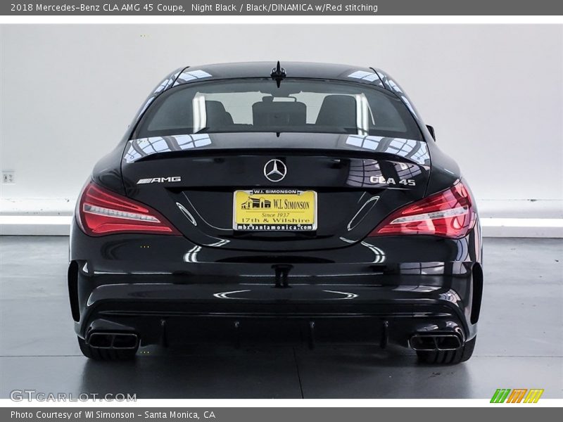Night Black / Black/DINAMICA w/Red stitching 2018 Mercedes-Benz CLA AMG 45 Coupe