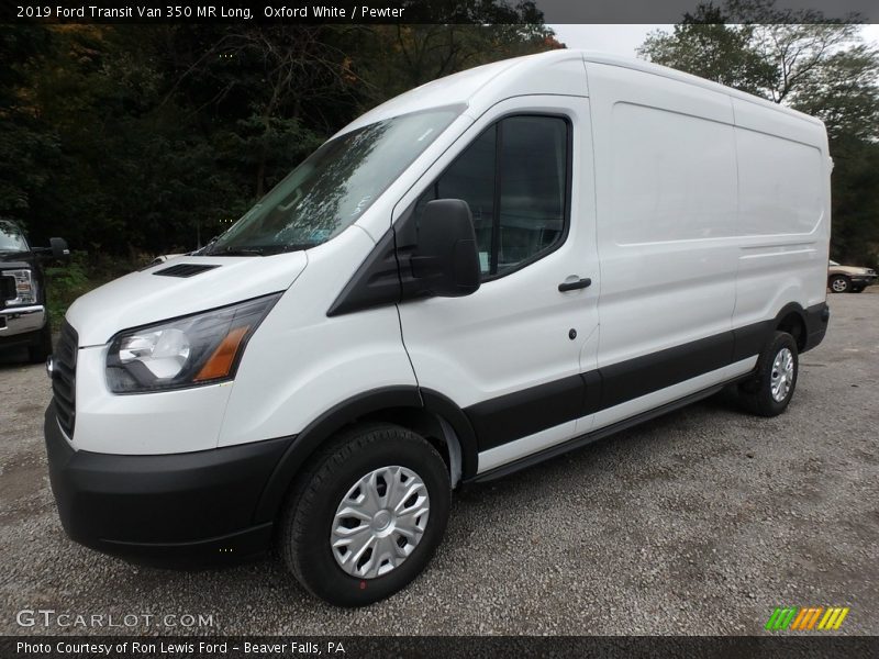 Oxford White / Pewter 2019 Ford Transit Van 350 MR Long