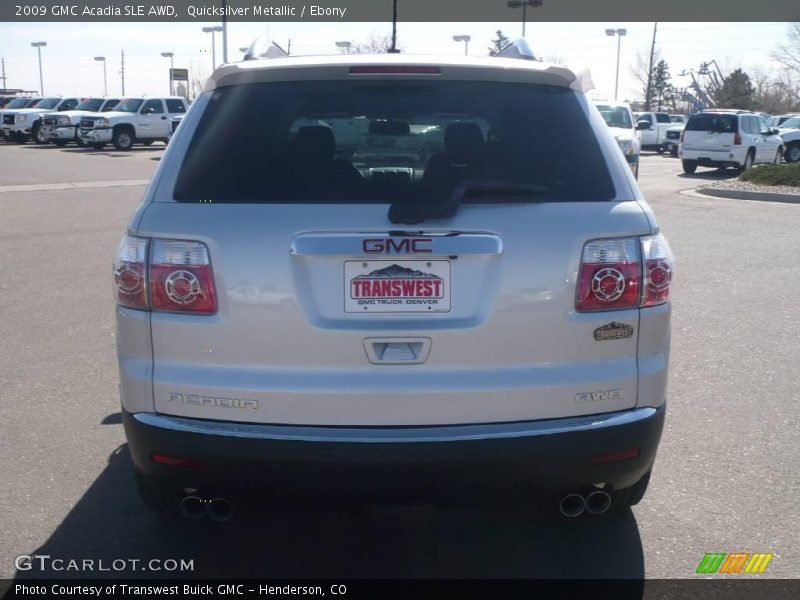 Quicksilver Metallic / Ebony 2009 GMC Acadia SLE AWD