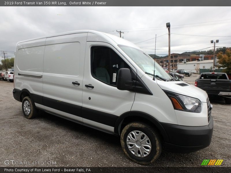 Oxford White / Pewter 2019 Ford Transit Van 350 MR Long
