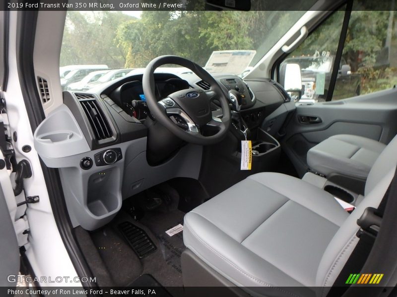 Oxford White / Pewter 2019 Ford Transit Van 350 MR Long