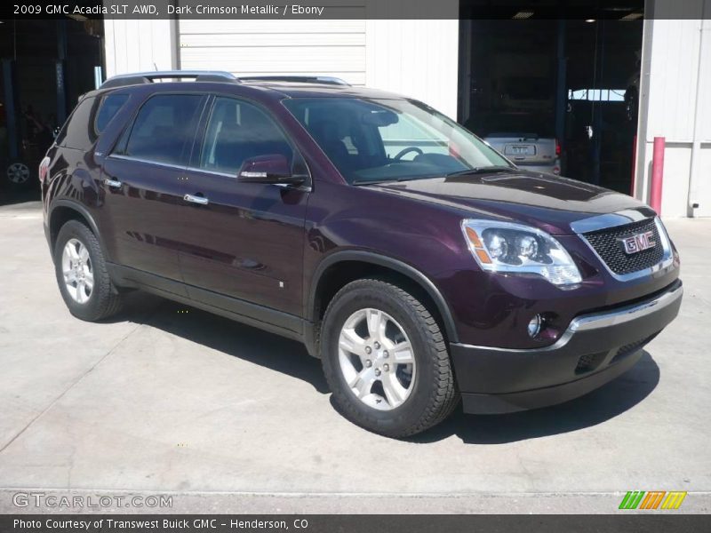 Dark Crimson Metallic / Ebony 2009 GMC Acadia SLT AWD
