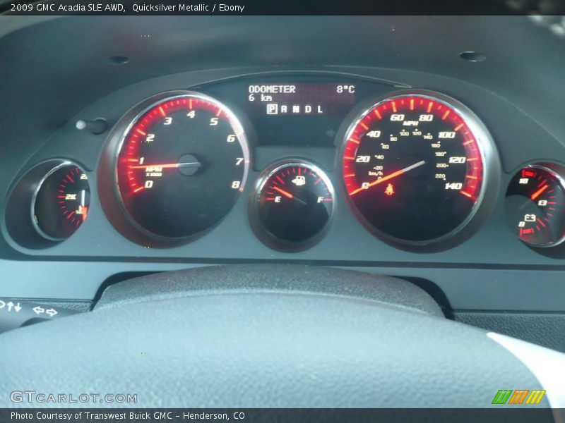 Quicksilver Metallic / Ebony 2009 GMC Acadia SLE AWD