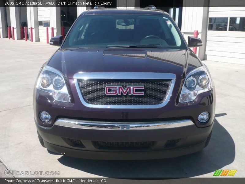 Dark Crimson Metallic / Ebony 2009 GMC Acadia SLT AWD