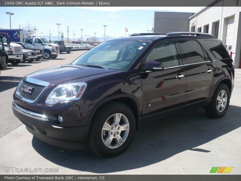 Dark Crimson Metallic / Ebony 2009 GMC Acadia SLT AWD