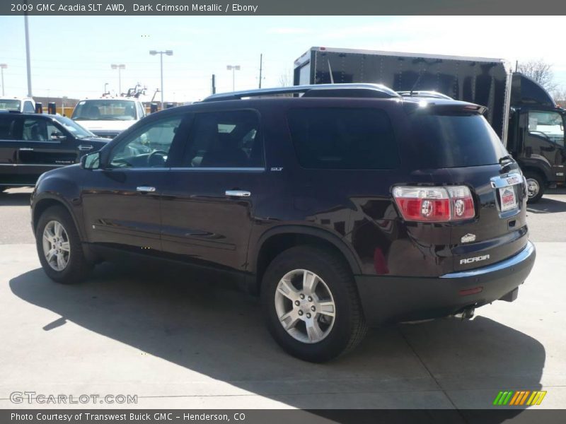 Dark Crimson Metallic / Ebony 2009 GMC Acadia SLT AWD