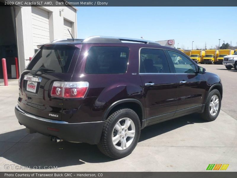 Dark Crimson Metallic / Ebony 2009 GMC Acadia SLT AWD