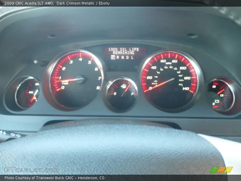 Dark Crimson Metallic / Ebony 2009 GMC Acadia SLT AWD